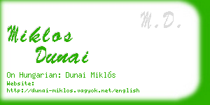 miklos dunai business card